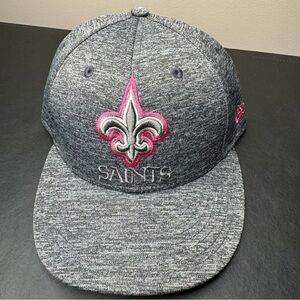 NFL New Orleans Saints breast cancer awareness fitted hat